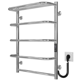 Электрический полотенцесушитель Deffi Стандарт с полкой П5 500х700 правое подключение JD03 хром C.SP.70.50.5.E.C.R.1