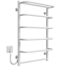 Электрический полотенцесушитель Deffi Стандарт с полкой П6 500х800 левое подключение WD03 белый C.SP.80.50.6.E.W.L.3