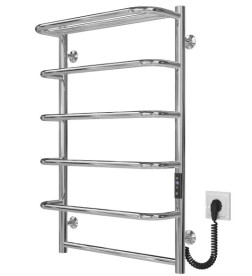 Электрический полотенцесушитель Deffi Стандарт с полкой П6 500х800 правое подключение JD03 хром C.SP.80.50.6.E.C.R.1