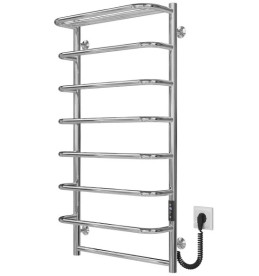 Електрична сушарка для рушників Deffi Стандарт з полицею П8 500х1000 праве підключення JD03 хром C.SP.100.50.8.E.C.R.1