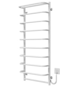 Электрический полотенцесушитель Deffi Стандарт с полкой П10 500х1200 правое подключение WD03 белый C.SP.120.50.10.E.W.R.3