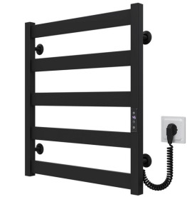 Электрический полотенцесушитель Deffi Silvia П5 500х600 E правое подключение JD04 черный A.SV.60.50.5.E.B.R.2