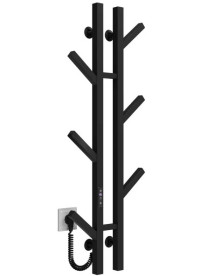 Електросушарка для рушників Deffi Sakura П6 100х1000 E ліве підключення JD04 чорний A.SR.100.10.6.E.B.L.2