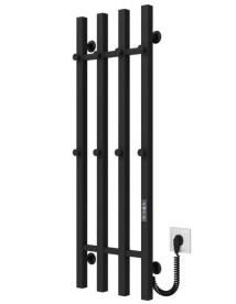 Електрична сушарка для рушників Deffi Split П4 300х1000 праве підключення JD04 чорний A.SP.100.30.4.E.B.R.2