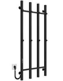 Электрический полотенцесушитель Deffi Split П4 500х1200 левое подключение JD04 черный A.SP.120.50.4.E.B.L.2