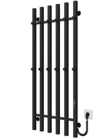 Электрический полотенцесушитель Deffi Split П6 500х1200 правое подключение JD04 черный A.SP.120.50.6.E.B.R.2