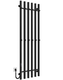 Электрический полотенцесушитель Deffi Split П6 500х1600 левое подключение JD04 черный A.SP.160.50.6.E.B.L.2