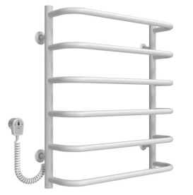 Электрический полотенцесушитель Deffi Стандарт П6 400х600 левое подключение EF16 белый D.SS.60.40.6.E.W.L.5