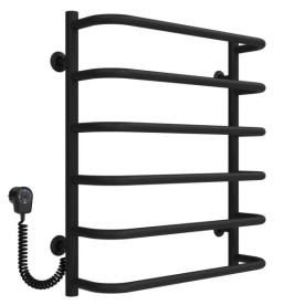 Електрична сушарка для рушників Deffi Стандарт П6 400х600 ліве підключення EF16 чорний D.SS.60.40.6.E.B.L.5