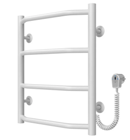 Електрична сушарка для рушників Deffi Трапеція П4 400х500 праве підключення білий C.TR.50.40.4.E.W.R.5