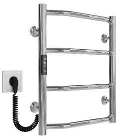 Электрический полотенцесушитель Deffi Трапеция П4 400х500 левое подключение JD03 хром C.TR.50.40.4.E.C.L.1