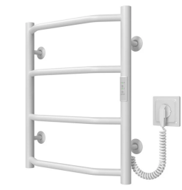 Электрический полотенцесушитель Deffi Трапеция П4 400х500 правое подключение WD03 белый C.TR.50.40.4.E.W.R.3