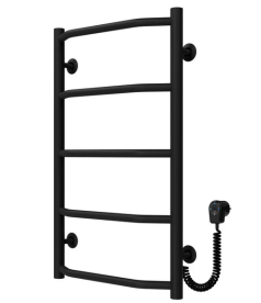 Электрический полотенцесушитель Deffi Трапеция П5 400х700 правое подключение черный C.TR.70.40.5.E.B.R.5
