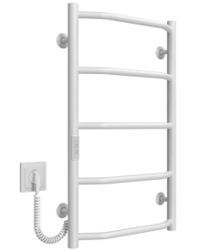 Електрична сушарка для рушників Deffi Трапеція П5 400х700 ліве підключення WD03 білий C.TR.70.40.5.E.W.L.3