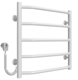 Електричний сушарка для рушників Deffi Трапеція П5 500х500 ліве підключення білий C.TR.50.50.5.E.W.L.5