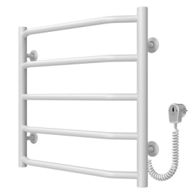 Електрична сушарка для рушників Deffi Трапеція П5 500х500 правильне підключення білий C.TR.50.50.5.E.W.R.5