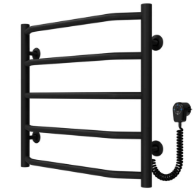 Электрический полотенцесушитель Deffi Трапеция П5 500х500 правое подключение черный C.TR.50.50.5.E.B.R.5