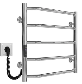 Електрична сушарка для рушників Deffi Трапеція П5 500х500 ліве підключення JD03 хром C.TR.50.50.5.E.C.L.1