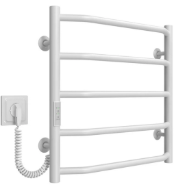 Електрична сушарка для рушників Deffi Трапеція П5 500х500 ліве підключення WD03 білий C.TR.50.50.5.E.W.L.3