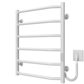 Электрический полотенцесушитель Deffi Трапеция П6 500х600 правое подключение WD03 белый C.TR.60.50.6.E.W.R.3