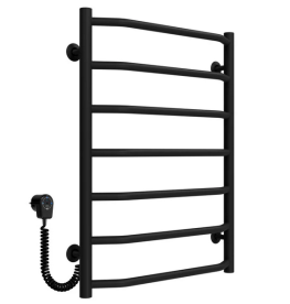 Электрический полотенцесушитель Deffi Трапеция П7 500х700 левое подключение черный C.TR.70.50.7.E.B.L.5