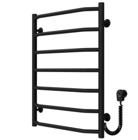 Електрична сушарка для рушників Deffi Трапеція П7 500х700 праве підключення чорний C.TR.70.50.7.E.B.R.5