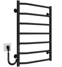 Электрический полотенцесушитель Deffi Трапеция П7 500х700 левое подключение JD03 черный C.TR.70.50.7.E.B.L.1