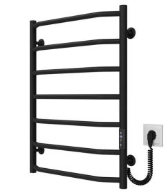Электрический полотенцесушитель Deffi Трапеция П7 500х700 правое подключение JD03 черный C.TR.70.50.7.E.B.R.1