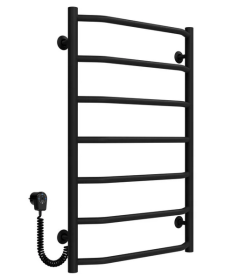 Електричний сушарка для рушників Deffi Трапеція П7 500х800 ліве підключення чорний C.TR.80.50.7.E.B.L.5