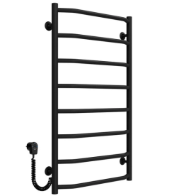 Електричний сушарка для рушників Deffi Трапеція П8 500х900 ліве підключення чорний C.TR.90.50.8.E.B.L.5