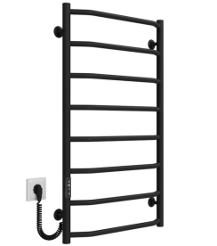 Электрический полотенцесушитель Deffi Трапеция П8 500х900 левое подключение JD03 черный C.TR.90.50.8.E.B.L.1