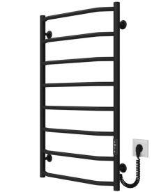 Електрична сушарка для рушників Deffi Трапеція П8 500х900 праве підключення JD03 чорний C.TR.90.50.8.E.B.R.1