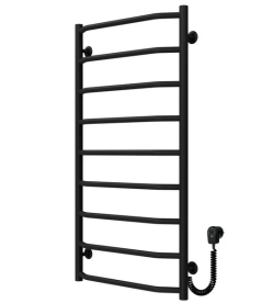 Електрична сушарка для рушників Deffi Трапеція П9 500х1000 праве підключення чорний C.TR.100.50.9.E.B.R.5