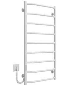 Електрична сушарка для рушників Deffi Трапеція П9 500х1000 ліве підключення WD03 білий C.TR.100.50.9.E.W.L.3