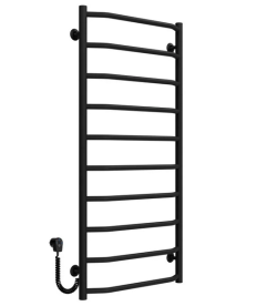 Электрический полотенцесушитель Deffi Трапеция П10 500х1100 левое подключение черный C.TR.110.50.10.E.B.L.5