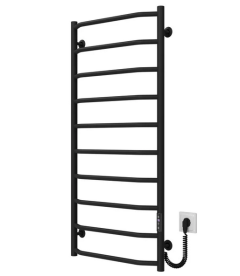 Електрична сушарка для рушників Deffi Трапеція П10 500х1100 праве підключення JD03 чорний C.TR.110.50.10.E.B.R.1