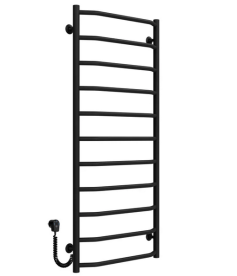 Електричний сушарка для рушників Deffi Трапеція П11 500х1200 ліве підключення чорний C.TR.120.50.11.E.B.L.5