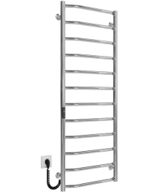 Электрический полотенцесушитель Deffi Трапеция П12 500х1300 левое подключение JD03 хром C.TR.130.50.12.E.C.L.1