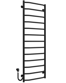 Електричний сушарка для рушників Deffi Трапеція П13 500х1400 ліве підключення чорний C.TR.140.50.13.E.B.L.5