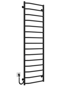Электрический полотенцесушитель Deffi Трапеция П15 500х1600 левое подключение JD03 черный C.TR.160.50.15.E.B.L.1