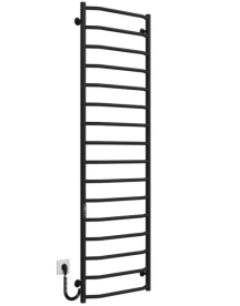 Електрична сушарка для рушників Deffi Трапеція П16 500х1700 ліве підключення JD03 чорний C.TR.170.50.16.E.B.L.1