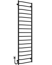 Електрична сушарка для рушників Deffi Трапеція П17 500х1800 ліве підключення JD03 чорний C.TR.180.50.17.E.B.L.1