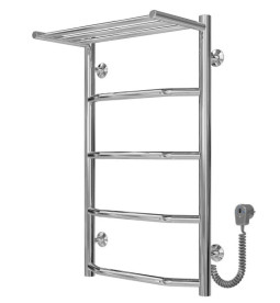 Электрический полотенцесушитель Deffi Трапеция с полкой П5 400х700 правое подключение хром C.TP.70.40.5.E.C.R.5