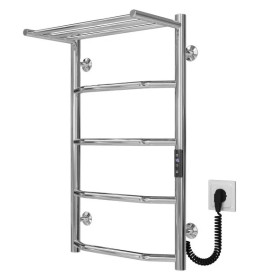 Електрична сушарка для рушників Deffi Трапеція з полицею П5 400х700 праве підключення JD03 хром C.TP.70.40.5.E.C.R.1