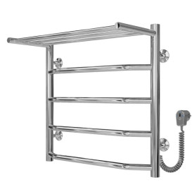 Електрична сушарка для рушників Deffi Трапеція з полицею П5 500х500 праве підключення хром C.TP.50.50.5.E.C.R.5