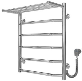 Електрична сушарка для рушників Deffi Трапеція з полицею П6 500х600 праве підключення хром C.TP.60.50.6.E.C.R.5