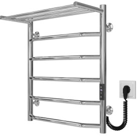 Електрична сушарка для рушників Deffi Трапеція з полицею П6 500х600 праве підключення JD03 хром C.TP.60.50.6.E.C.R.1