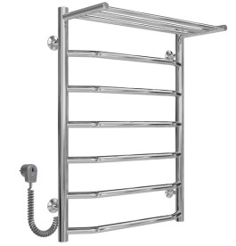 Электрический полотенцесушитель Deffi Трапеция с полкой П7 500х700 левое подключение хром C.TP.60.50.5.E.C.L.5