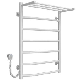 Электрический полотенцесушитель Deffi Трапеция с полкой П7 500х700 левое подключение белый C.TP.60.50.5.E.W.L.5