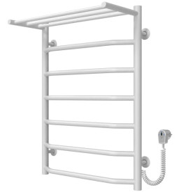 Электрический полотенцесушитель Deffi Трапеция с полкой П7 500х700 правое подключение белый C.TP.60.50.5.E.W.R.5